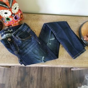 Dark Wash Ripped American Eagle Jeggings